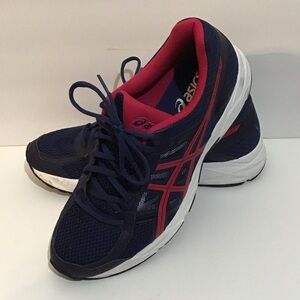 ASICS Women’s Gel Contend 4 Athletic Shoes in Navy and Red